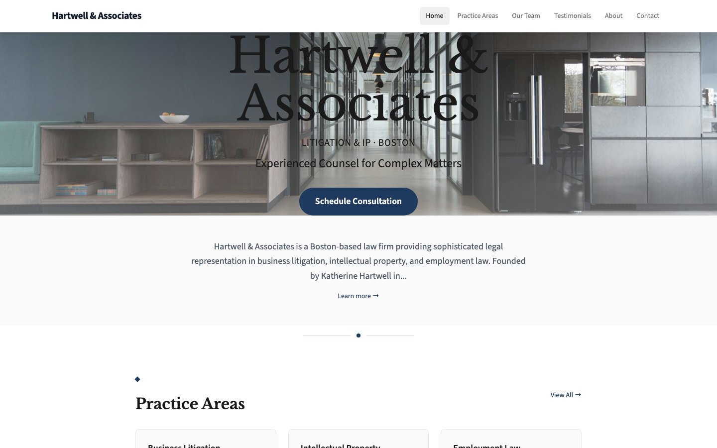 hartwell-associates site preview
